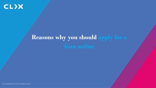 Reasons why you should apply for a loan online