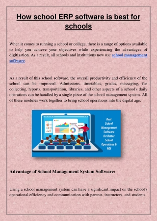 How school ERP software is best for schools