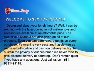 Sex Toys In Kochi | Call 9831491115 | Sex Toys In Kerala
