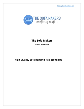 High-quality sofa repair is its second life