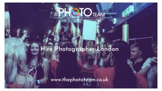 Hire Photographer London
