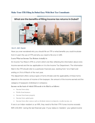 Make Your ITR Filing In Dubai Easy With Best Tax Consultants-converted