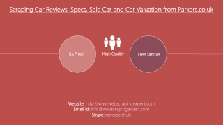 Scraping Car Reviews, Specs, Sale Car and Car Valuation from Parkers.co.uk