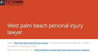 West palm beach personal injury lawyer