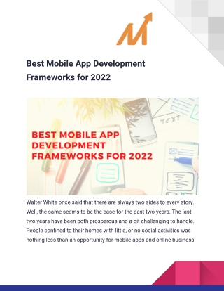 Best Mobile App Development Frameworks for 2022