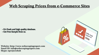 Web Scraping Prices from e-Commerce Sites