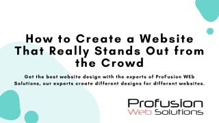 How to Create a Website That Really Stands Out from the Crowd