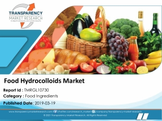 Food Hydrocolloids Market to reach valuation of US$7,634.0 Mn by 2025