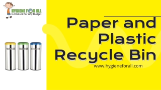 Paper and Plastic Recycle Bin