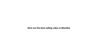 Here are the best-selling cakes in Mumbai