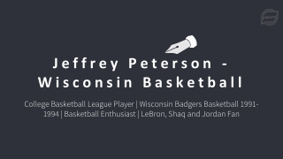 Jeffrey Peterson - Wisconsin Basketball - Experienced Professional