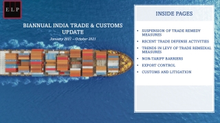 BIANNUAL INDIA TRADE & CUSTOMS UPDATE