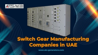 Switch Gear Manufacturing Companies in UAE