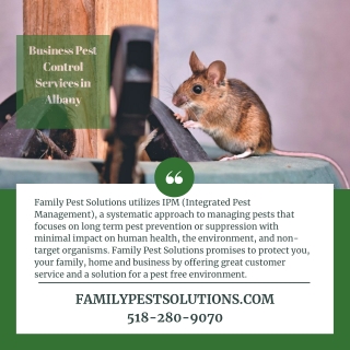 Business Pest Control Services in Albany