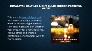 Himalayan Salt LED Light Bulbs Indoor Peaceful Glow