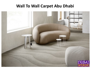 Wall To Wall Carpet Abu Dhabi