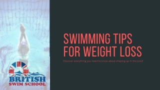 Swimming Tips for Weight Loss