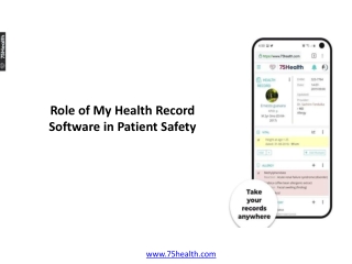 Role of My Health Record Software in Patient Safety