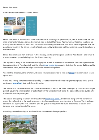 What Is Emaar