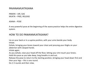 PAVANAMUKTASANA