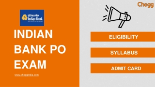 INDIAN BANK PO EXAM