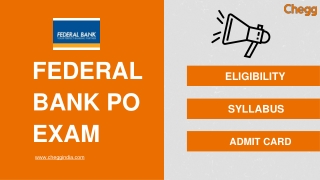 FEDERAL BANK PO EXAM