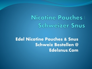 Nicotine Pouches