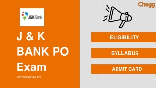 JK BANK PO EXAM