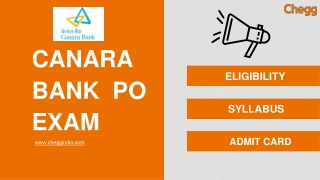 CANARA BANK PO EXAM