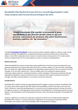 Breathable Film Market