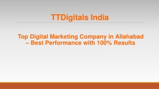 Top Digital Marketing Company in Allahabad - TTDigitals