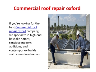 Commercial roof repair oxford