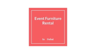 Event Furniture Rental
