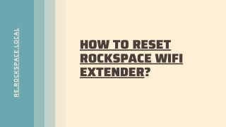 How To Reset Rockspace Wifi Extender