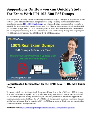 102-500 Pdf Dumps The Reasonable Preparation Supply
