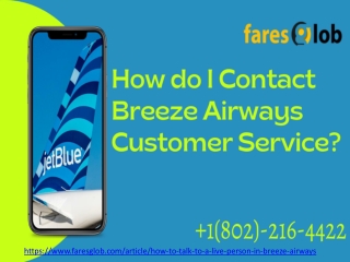 How do I Contact Breeze Airways Customer Service