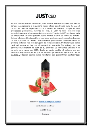 Comprar aceite de CBD para vapear