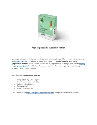 Peg L-Asparaginase injection in Vietnam