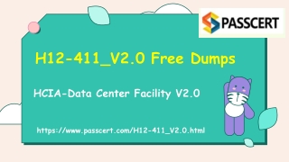 HCIA-Data Center Facility V2.0 H12-411_V2.0 Dumps