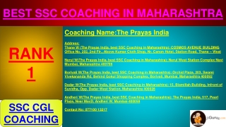 Top SSC Coaching in Maharashtra