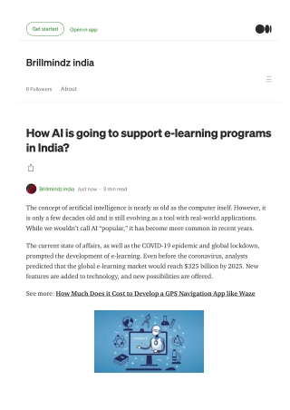 How AI is going to support e-learning programs in India