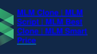 Best Readymade MLM Clone Script - SCRIPTSTORE.IN
