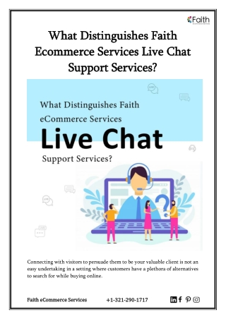 What Distinguishes Faith eCommerce Services Live Chat Support Services