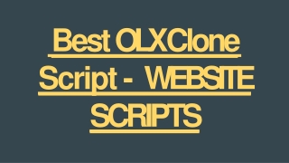 Best Readymade OLX Clone Script - SCRIPTSTORE.IN