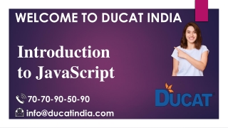 INTRODUCTION TO JAVASCRIPT