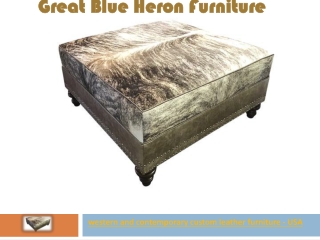 Buy Western Ottoman Online - Great Blue Heron Furniture