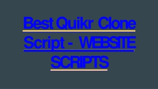 Best Readymade Quikr Clone Script - SCRIPTSTORE.IN