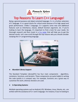 Top Reasons To Learn C   Language!