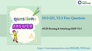 HCIP-Routing & Switching-IEEP V2.5 H12-223_V2.5 Questions and Answers