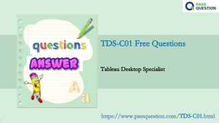 Tableau Desktop Specialist TDS-C01 Practice Test Questions